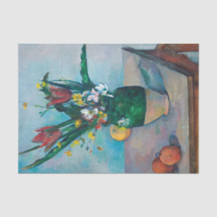 Papel De Seda La barrera de los tulipanes de Paul Cezanne
