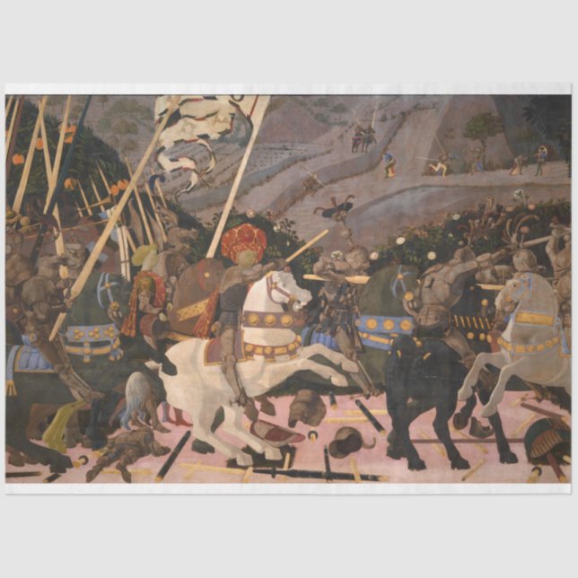 Papel De Seda La batalla de San Romano (pintura de guerra mediev (Anverso)