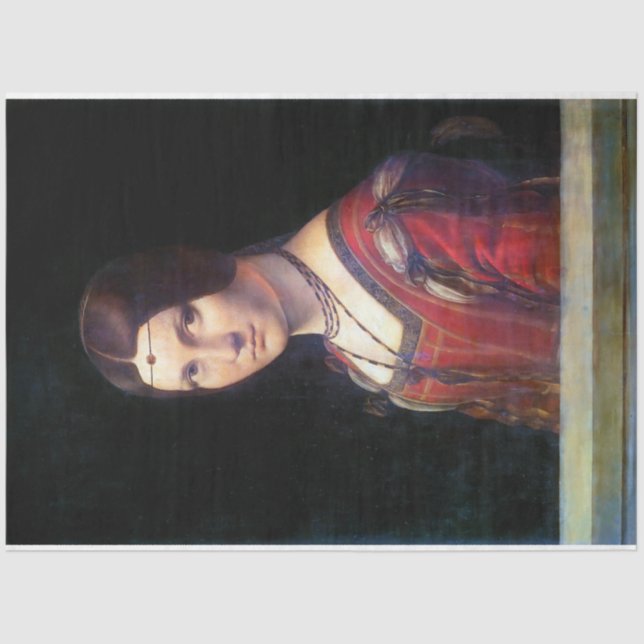 Papel De Seda La Belle Ferronniere, Leonardo da Vinci (Anverso)