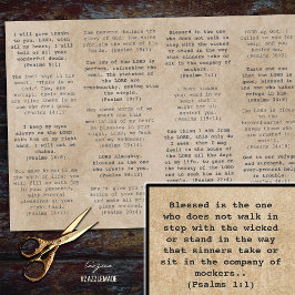 Papel De Seda La Biblia de la máquina retro salta versos para lo