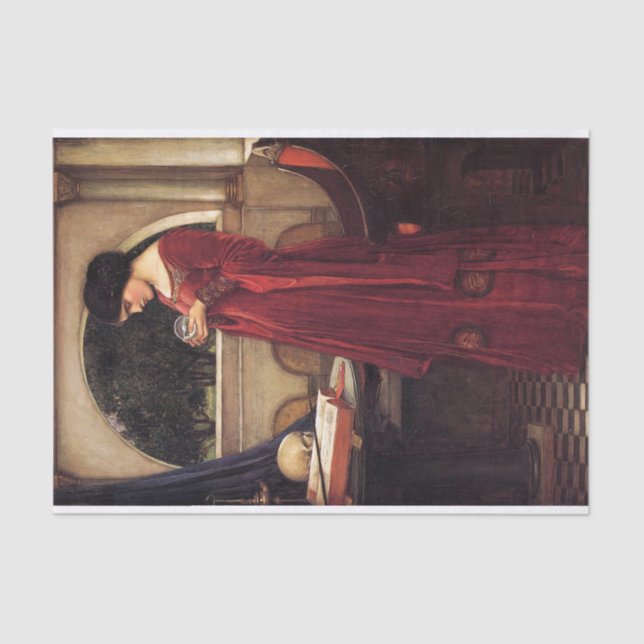 Papel De Seda La bola de cristal, de John William Waterhouse -19 (Anverso)