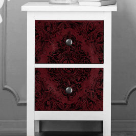 Papel De Seda La brujería florece | Pentáculo de fantasía rojo o