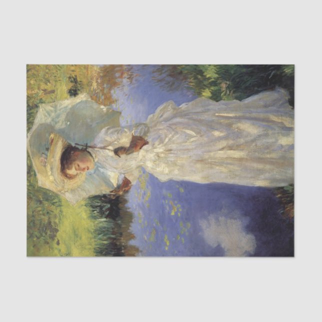 Papel De Seda La caminata matutina de John Singer Sargent (Anverso)