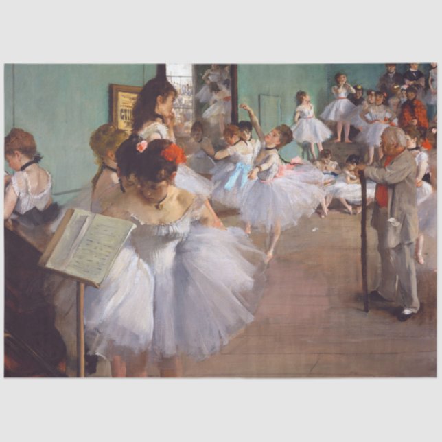 Papel De Seda La Clase de Baile, Edgar Degas (Anverso)