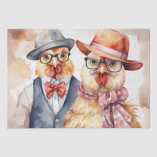Papel De Seda La cohorte de Clucky: Fashiable Fowl in Decoupage