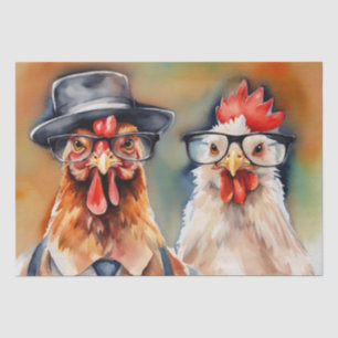 Papel De Seda La cohorte de Clucky: Fashiable Fowl in Decoupage
