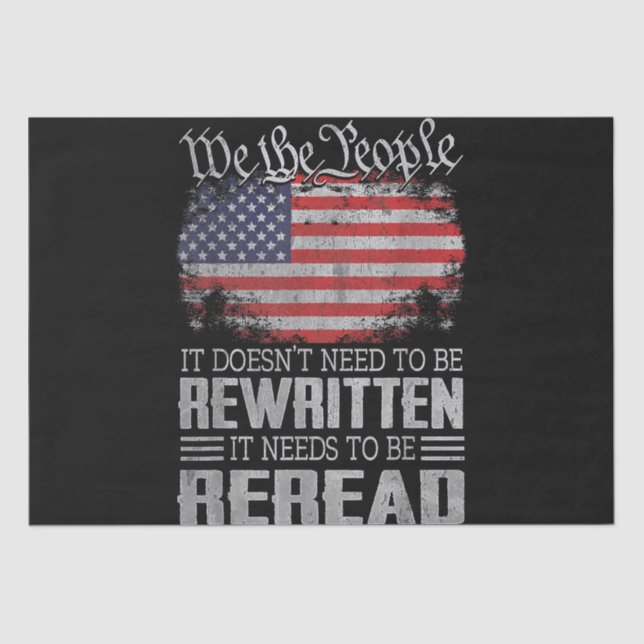 Papel De Seda La Constitución de la Bandera de Estados Unidos ne (Anverso)