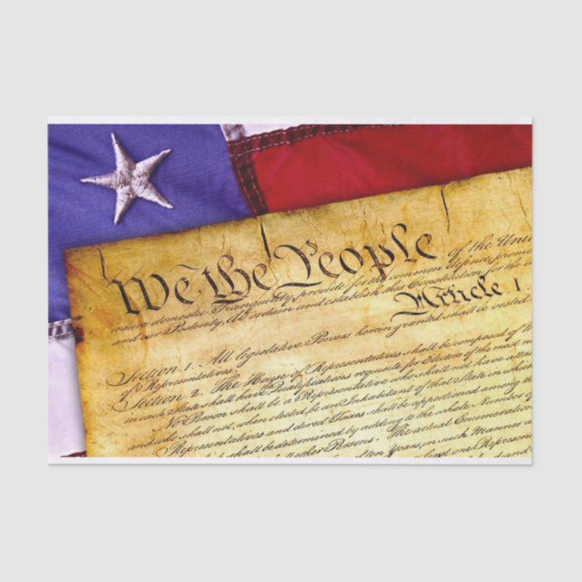 Papel De Seda La Constitución de los Estados Unidos (Anverso)