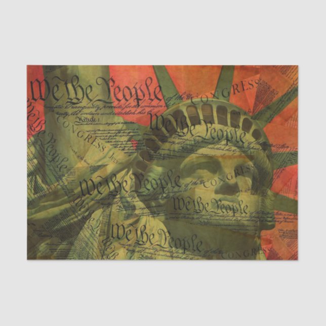 Papel De Seda La Constitución de los Estados Unidos (Anverso)