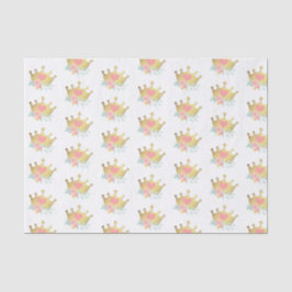 Papel De Seda La Corona de Oro de la Princesa Rosa y las Flores 