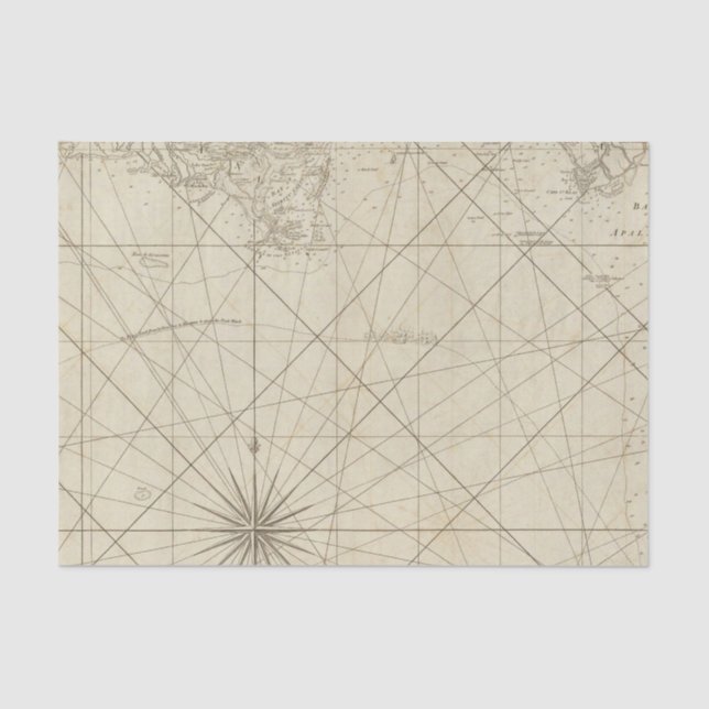 Papel De Seda La costa de la Florida y de Luisiana del oeste (Anverso)