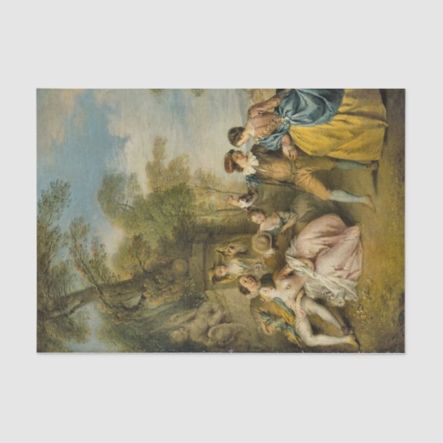 Papel De Seda La danza de Jean-Baptiste Pater (Anverso)