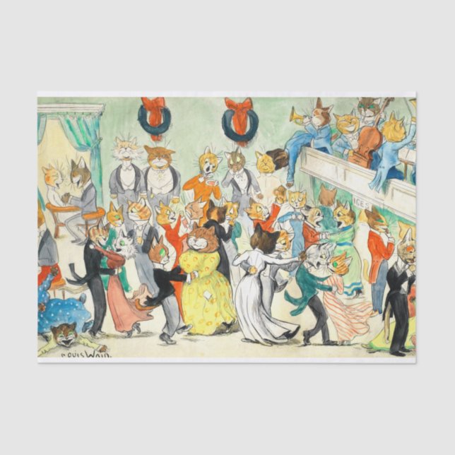 Papel De Seda La danza de Louis Wain (Anverso)