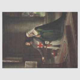 Papel De Seda La Dedicación (Caballero medieval y su Dama)