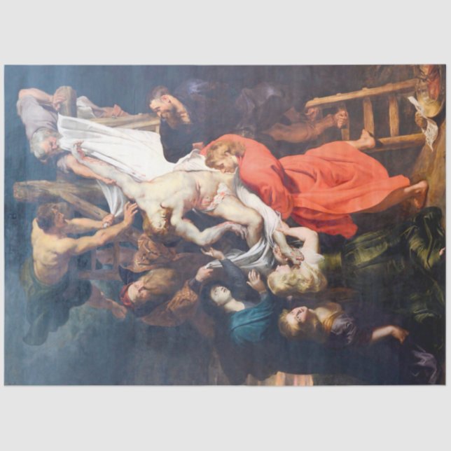 Papel De Seda La descendencia de la cruz, Rubens (Anverso)