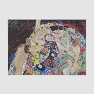 Papel De Seda La doncella de Gustavo Klimt, nouveau del arte,