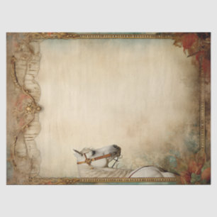 Papel De Seda La elegante decoración Boho del caballo blanco