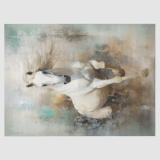 Papel De Seda La elegante decoración Boho del caballo blanco