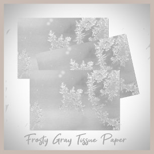 Papel De Seda La escarcha de invierno y la nieve choca con gris 