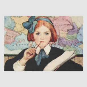 Papel De Seda La estudiosa de Jessie Willcox Smith