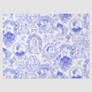 Papel De Seda La feminista histórica promueve Toile azul
