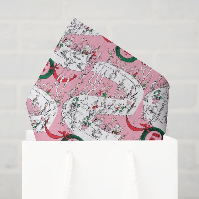 Papel De Seda La fiesta de Navidad de los Whos (Bolsa de regalo)