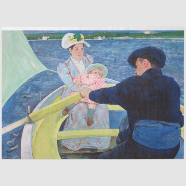 Papel De Seda La Fiesta del barco, Mary Cassatt (Anverso)