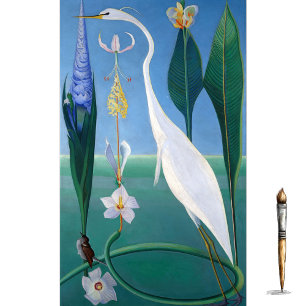 Papel De Seda La garceta blanca por Joseph Stella