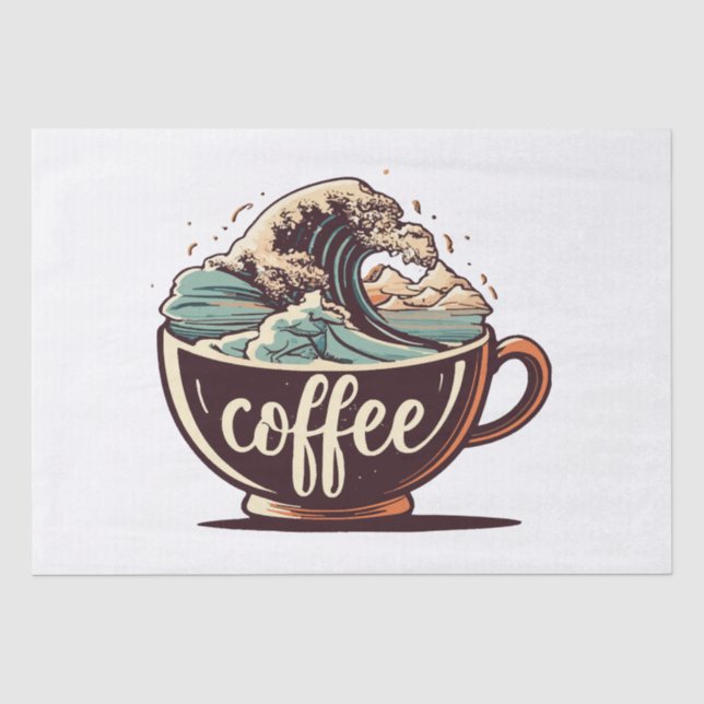 Papel De Seda La Gran Ola De Café (Anverso)