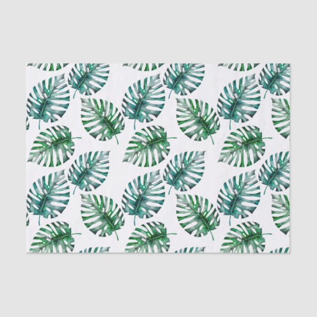 Papel De Seda La hawaiana tropical Monstera deja el modelo (Anverso)