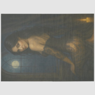 Papel De Seda La hechicería iluminada por la luna en el vestido 