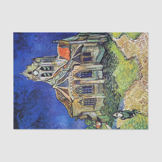 Papel De Seda La iglesia de Vincent van Gogh en Auvers (Anverso)