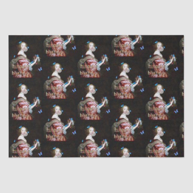 Papel De Seda La inesperada llegada de las mariposas azules (Anverso)