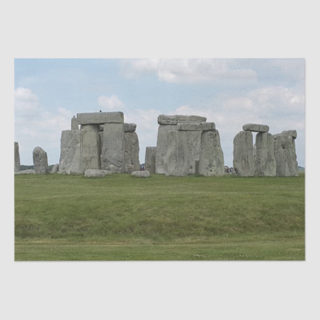 Papel De Seda La Inglaterra de Stonehenge en un día nublado. (Anverso)