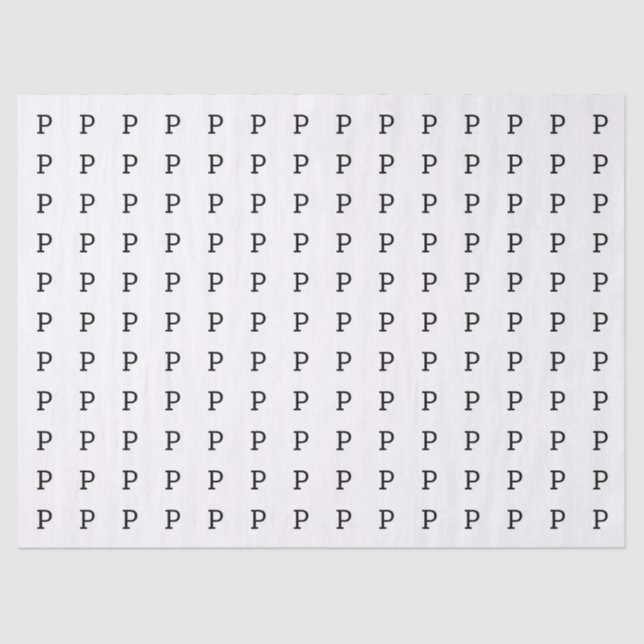 Papel De Seda La letra P o su (Anverso)