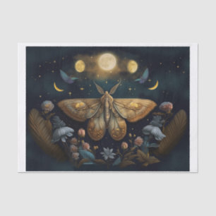 Papel De Seda La luna revoloteando de Michelle, mariposa dorada
