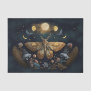 Papel De Seda La luna revoloteando de Michelle, Polilla Dorada