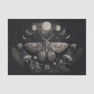 Papel De Seda La luna revoloteando de Michelle, polilla plateada