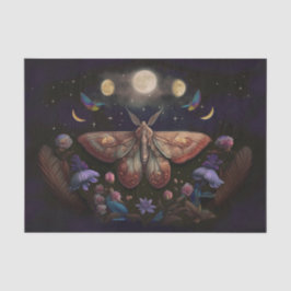 Papel De Seda La luna revoloteante de Michelle, polilla colorida