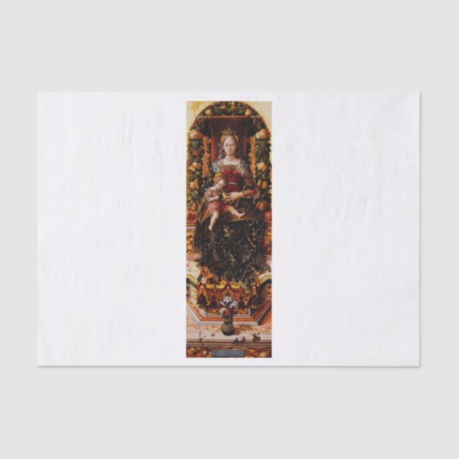 Papel De Seda La Madonna della Candeletta de Carlo Crivelli (Anverso)
