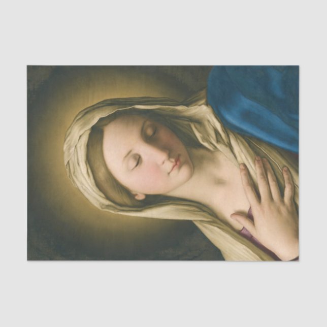 Papel De Seda La Madonna En La Oración (Anverso)