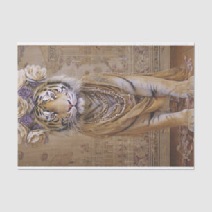 Papel De Seda La majestad floral del tigre
