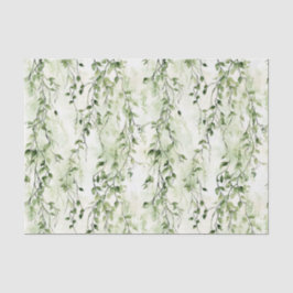 Papel De Seda La marfil blanca verde deja la selva salvaje cumpl