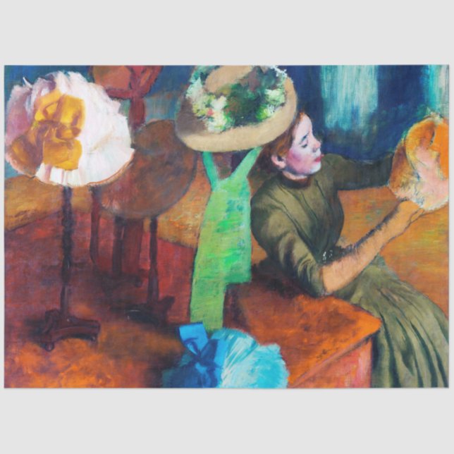 Papel De Seda La Millinery Shop, Edgar Degas (Anverso)