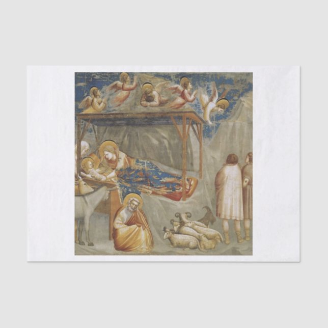 Papel De Seda La Natividad de Jesucristo por Giotto (Anverso)