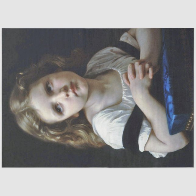 Papel De Seda La oración, Bouguereau (Anverso)