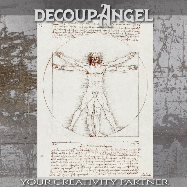 Papel De Seda La página del hombre vitruviano de Leonardo da Vin (Subido por el creador)