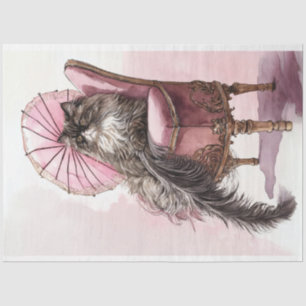 Papel De Seda La página francesa Daisy the Cat Decoupage