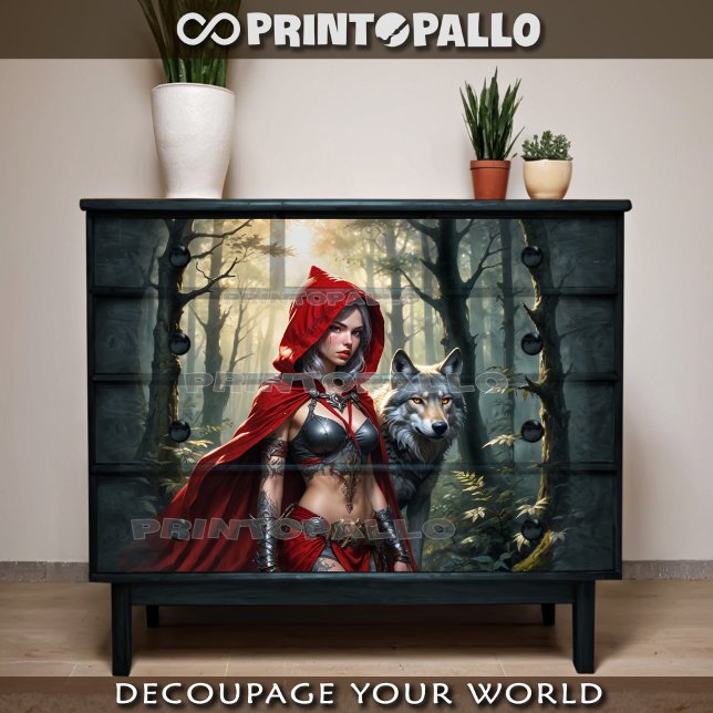 Papel De Seda La pequeña Caperucita Roja puede cuidar al lobo (Subido por el creador)