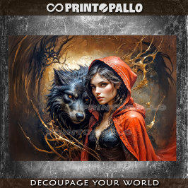 Papel De Seda ¡La pequeña capucha roja en realidad ama al lobo!